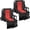 Red, variant on SPECSTAR Stadium Seats with Back Support and Cushion, 2 Pack Portable Bleacher Chairs with Cup Holder, Storage Bags and Shoulder Strap, Comfortable for Various Sports Events, Black and Red