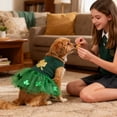 thumbnail image 5 of Dog Dress, St Patricks Day Decorations Festive Tulle Pet Skirt for Small and Medium Dogs and Cats, Lightweight Summer Puppy Outfit for Holiday Party, Lucky Clover Apparel, 5 of 6