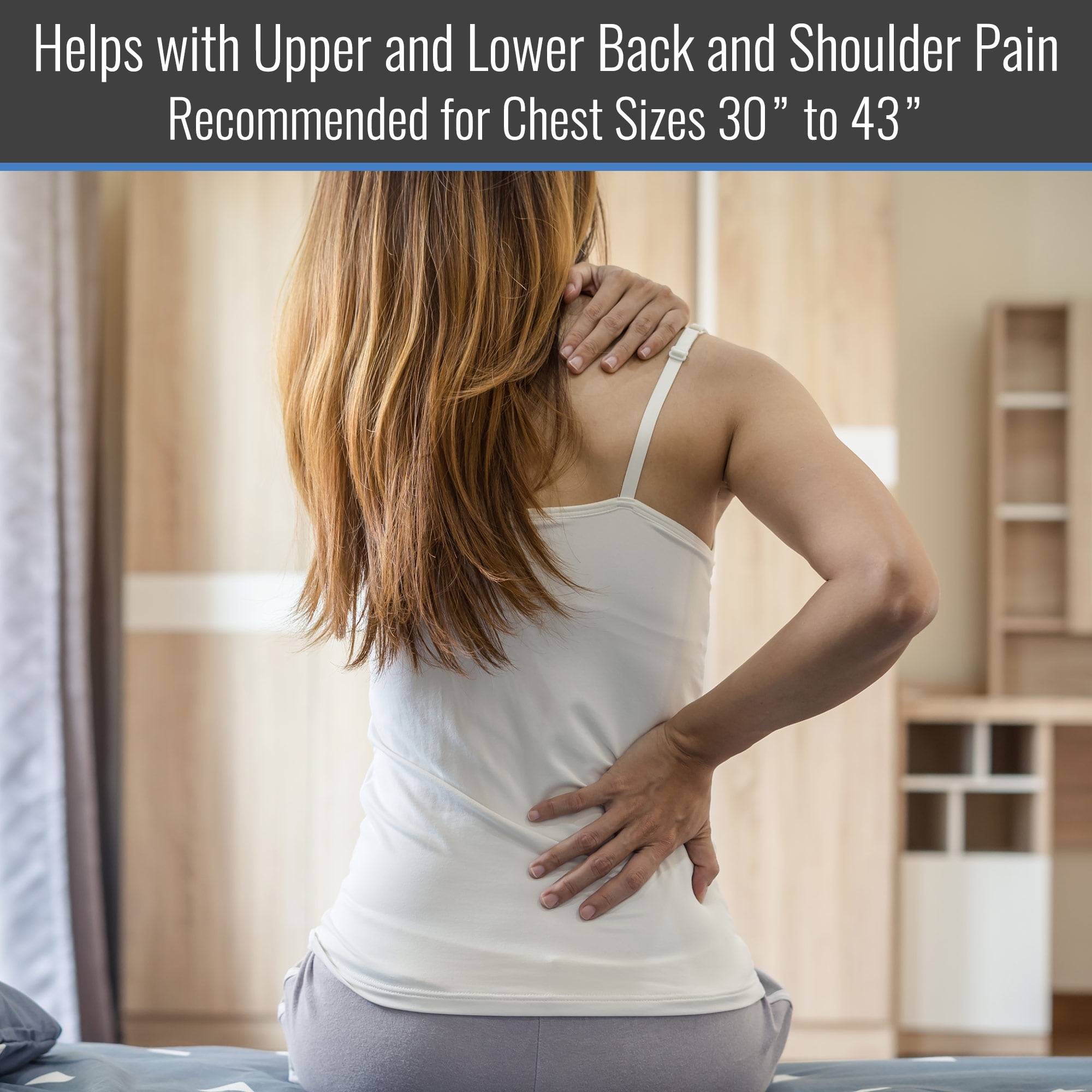 DMI Adjustable Posture Corrector, Back Straightener, Improve Posture, Customizable Fit with Easy Adjustable Straps, Unisex