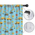thumbnail image 4 of Blackout Kids Curtains,Excavator and Road Barrier Blue Pattern Children's Insulated Curtains Set Of 2,Bedroom Essentials,Toddler Room Decor 42"x63", 4 of 5