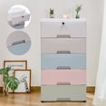 thumbnail image 4 of Stackable Plastic Cupboard 5-Layer Storage Cabinet Drawers Household, 4 of 15