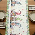 thumbnail image 5 of Table Runners 72 Inches Long Dress Scarves, Easter Farmhouse Kitchen Table Runner, Coffee Tablerunners, Funny Bunny Ear Gnomes Colorful Eggs Flowers Plaid 16x72 Inch, 5 of 9