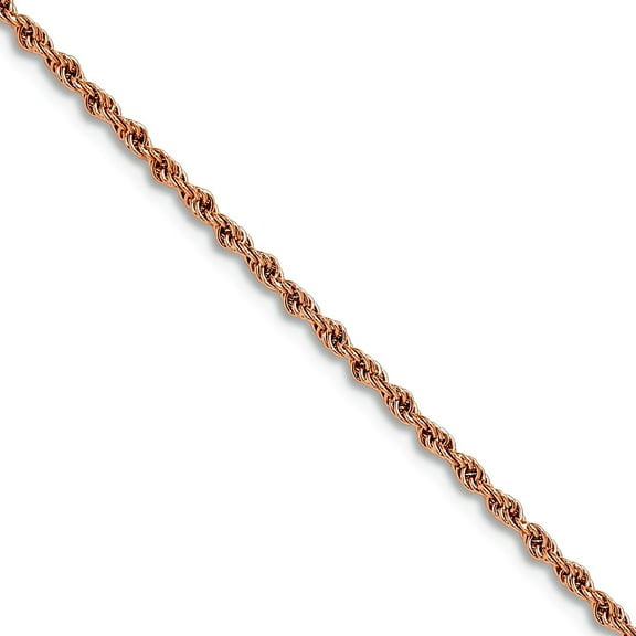 Stainless Steel Polished Rose Ip Plated 1.5mm Rope Chain Necklace 20 Inch Chain Necklace for Women and Men