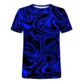 thumbnail image 5 of Qertyioot Henley Chemises pour Hommes Été Col Rond Imprimé Décontracté Manches Courtes Col Rond Haut/chemise, 5 of 5