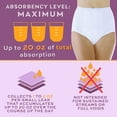 thumbnail image 5 of Wearever Women's Incontinence Underwear Reusable Maximum Bladder Control Panties for Feminine Care, 3-Pack, 5 of 11