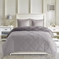 thumbnail image 4 of Home Essence Windsor Reversible Down Alt 3M Scotchgard Comforter Set, Charcoal, Twin/TXL, 4 of 6