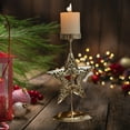 thumbnail image 6 of AuroraX Christmas Candle Holder Tall Gold Decorations,Reindeer Snowflakes Stars Pillar Candle Holder,Bedroom Indoor Home Decor, 6 of 6