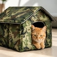 thumbnail image 5 of Insulated Dog House Outdoor Camouflage Weatherproof Collapsible Washable Pet Shelter, Suitable for Indoor and Outdoor Use for Small Dogs, Cats, Feral Strays, Includes 1 Pet House, 5 of 5