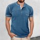 thumbnail image 2 of Camiseta de cuello redondo y manga media para hombre - Prenda de moda con contraste de colores - Mezcla de poliéster y spandex - Tallas M-XXXL para uso informal/urbano, 2 of 7