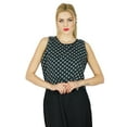 thumbnail image 3 of Bimba Women Long Maxi Black Slit Dress Comes With Printed Poncho Crop Top, 3 of 7