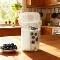thumbnail image 2 of Yogurt Cups With Lids And Spoons Overnight Oats Containers 28 Oz Reusable Cereal And Yogurt Cups With Topping Compartment For Breakfast White, 2 of 5