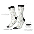 thumbnail image 4 of Daiia Dancing Dogs Print Crew Socks – Soft Breathable Long Socks for Men & Women, Moisture-Wicking & Comfortable Daily Wear Socks, One-Size Fits Most (US 5-11), 4 of 6