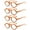 4 Pairs of Orange, variant on Women Thick Retro Small Round Reading Glasses Fashion Trendy Personalized Presbyopic Glasses Plastic Readers +2.50