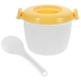 thumbnail image 1 of 1 Establecer una olla de arroz con microondas conveniente olla de arroz de microondas multifuncional con cuchara, 1 of 6