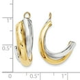 thumbnail image 2 of Beautiful 14k Two-tone Polished Double J-Hoop Earring Jackets, 2 of 2