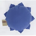 thumbnail image 3 of Fennco Styles Handmade 3D Heart-Shaped Petals Flower Decorative Round Throw Pillow Case & Insert 16" Round - Navy Blue Floral Pillow for Couch, Home, Bedroom Décor and Holiday, Housewarming Gift, 3 of 6