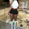 thumbnail image 3 of Sexy Mini Skirt Women New Summer Black Fashion Zipper Partywear Casual Slim Pleated Skirt Elegant Versatile Sexy Female Skirt, 3 of 8