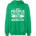 thumbnail image 2 of OXI Hoodie Sweatshirt - People Skills Fine Work, Basic Casual Hoodie for Men's and Women Fleece Hoodie Long Sleeve - Irish Green X-Large, 2 of 3