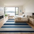thumbnail image 3 of ODIKA 9'x12' Washable Area Rug Striped Gradient Bands Powder Transitions Scandinavian Stripes for Great Room, Indoor Concept, Large Living Low Pile, Flatwoven, 3 of 7