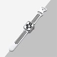thumbnail image 2 of CHAO Blanco/Negro 2 Piezas Correa Deportiva Compatible con Correa Apple Watch 44 mm 42 mm 45 mm, Correa de Silicona Transpirable con Hebilla de Doble Orificio, para iWatch Series 7 6 5 4, 2 of 5