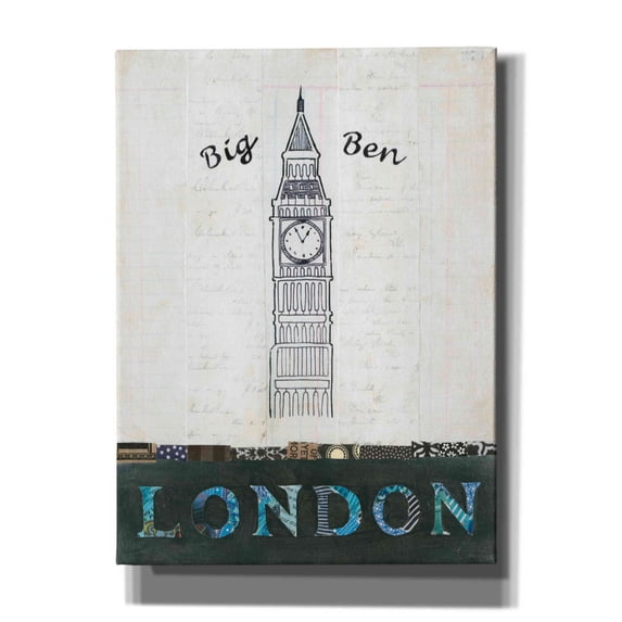 Epic Graffiti 'Big Ben' by Courtney Prahl, Canvas Wall Art, 40"x54"