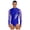 Royal Blue, variant on Mens Latin Dance Leotard Shirt Rhinestones Long Sleeve Bodysuit for Ballet Jazz Ballroom Cha-cha Tango Royal Blue M
