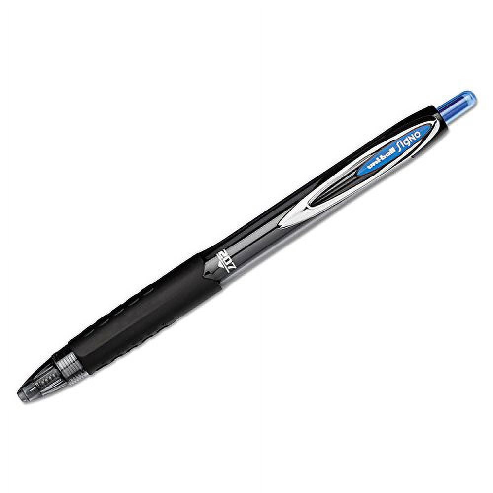 uni-ball 1736098 Signo 207 Roller Ball Retractable Gel Pen Blue Ink Medium Dozen