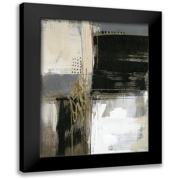 Goldberger, Jennifer 12x14 Black Modern Framed Museum Art Print Titled - Neutral Divisions I