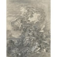 thumbnail image 2 of Gabriel-François Doyen 12x14 Black Ornate Wood Framed Double Matted Museum Art Print Titled: Allegory of Fishery; Neptune and Amphitrite (ca.1773), 2 of 5