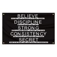 thumbnail image 1 of [ Creer Disciplina Consistencia fuerte secreto 90x150 cm banderas divertidas, Inspiradoras y motivacionales para gimnasio, banderas para decoración de pared interior ], 1 of 7