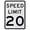 A, variant on "Speed Limit 20" MUTCD Sign | 12" x 16" 3M Engineer Grade Reflective Aluminum