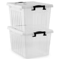 thumbnail image 1 of Citylife 24L Clear Plastic Storage Bins with Lids Stackable and Nestable Storage Boxes with Lids Large Plastic Storage Containers for Garage, Closet,, 1 of 7