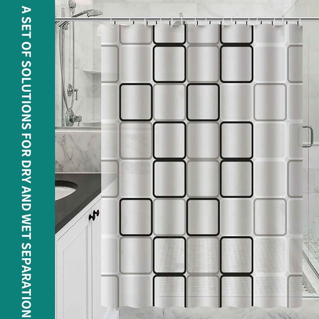 TIMIFIS Bathroom Accessories Bathroom Stuff Shower Curtain Bathroom Curtain Partition Curtain Waterproof Shower Curtain Shower Curtain Waterproof Mildew-proof Wet And Dry Separation