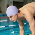 thumbnail image 6 of Silicone Swim Cap, Adult Swim Cap, Solid Color High Stretch Water Resistant Swimming Cap for Men Women, Pool Training, Leisure Water Activities, 6 of 6