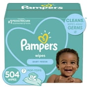 Pampers Baby Wipes, Baby Fresh Scent, 7X Pop-top Packs, 504 ct