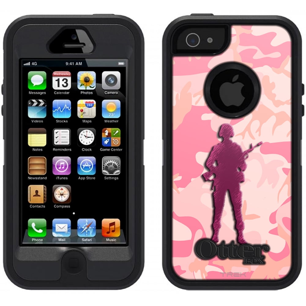 SKIN DECAL FOR OtterBox Defender Apple iPhone SE Case Pink Camouflage