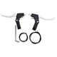 thumbnail image 5 of Juego de palanca de freno de bicicleta con cables de freno para bicicletas plegables ligeras Plateado, 5 of 9