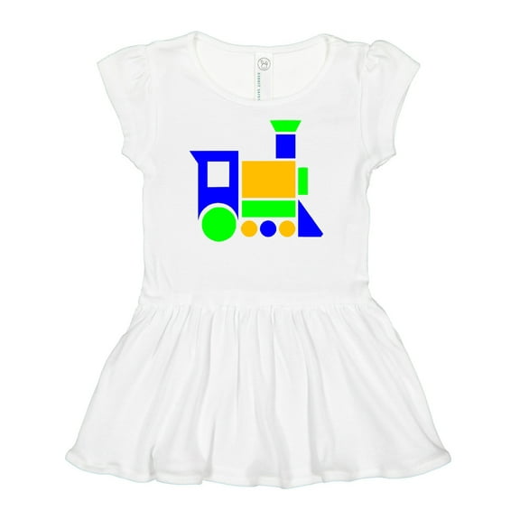 Inktastic Cute Colorful Train Girls Baby Dress