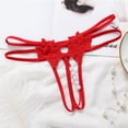 thumbnail image 3 of Womens Underwear Floral Lace Panties Low Waist No Show Bow T Back Adjustable Ladies Underwear Breathable Panties Underwear Women Men, 3 of 4