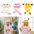 thumbnail image 2 of Plush Bunny Hat Bunny Ears Cute Animal Hat Moving Jumping Hat Rabbit Hat with LED for Womens Girls, 2 of 5