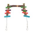 thumbnail image 4 of Bird Swing Toys, Relieves Boredom Exercise Balance Vibrant Colors Pure Natural Logs  Swing Stand With Colorful Rattan Ball For Cockatiels For Parakeets, 4 of 8
