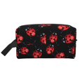 thumbnail image 2 of Uemuo Beautiful Red Ladybug Pattern Portable Toiletry Bags with Handle, Waterproof travel Make up Bags for Women, Large Capacity Travel Cosmetic Bags, 2 of 9