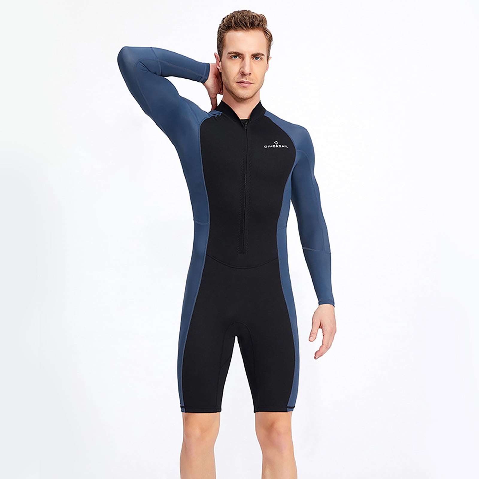 Wet Suit For Men Cold Water Swimming 1.5MM Swimwear Monokini Bodysuit Men Swim Shorts Trendy Swim Wear