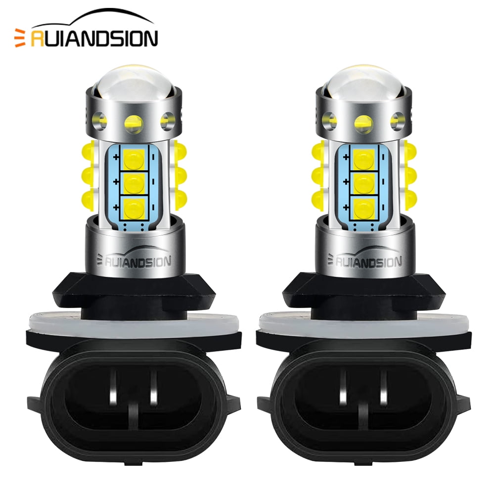 Ruiandsion 2Pcs LED 3W 6000K White LED Fog Lights, Lamp DRL Bulbs Fog