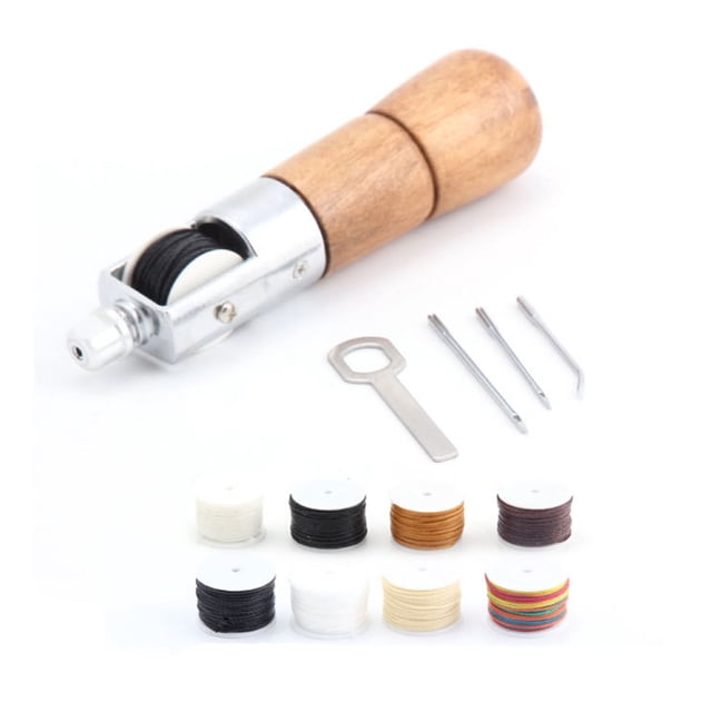 Advancent Kit de punzón de costura de cuero, conjunto de cosido a mano, suministros de puntada, trabajos de artesanía, herramienta de Artesanía