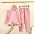 thumbnail image 2 of TOWED22 Toddler Baby Girl Boy Clothes 2pcs Cotton Graphic Print Long Sleeve Tee Elastic Joggers Pants Fall Winter Outfits Casual Clothing(Pink,15-17 Y), 2 of 5