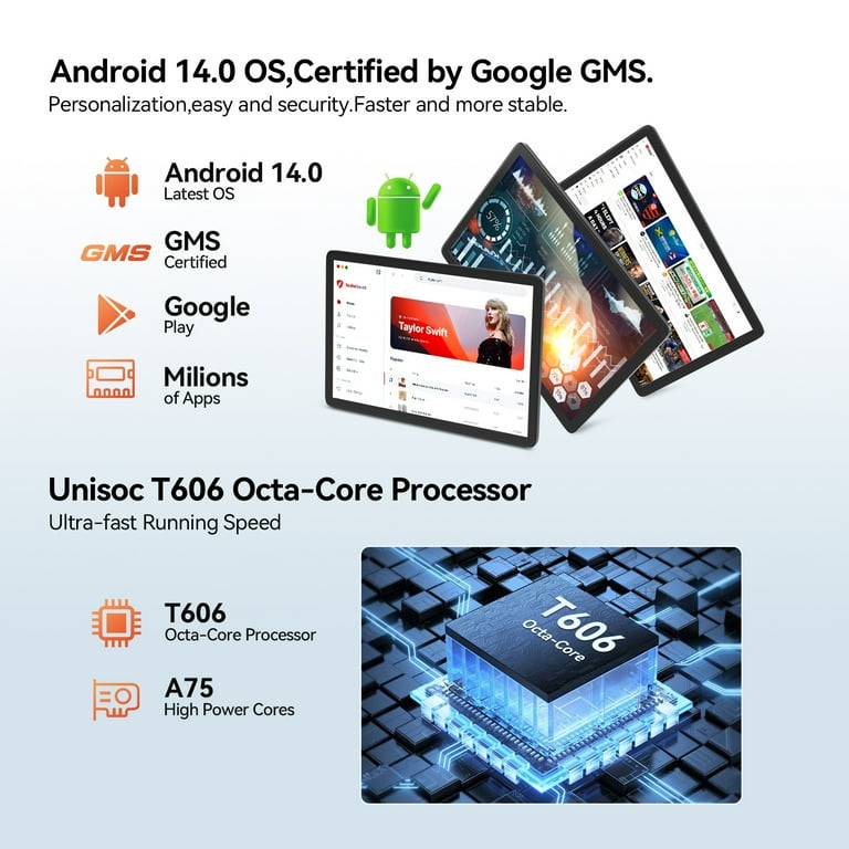Android 14 Tablet,128GB+14(8+6 Expand)GB,10inch 4G Phone Tablet,5G WIFI+Cellular,Octa-Core,Dual Sim Card Slot,13MP Camera,GPS,1TB Expand,1920*1200 FHD Android 14 Tablet,128GB+14(8+6 Expand)GB,10inch 4G Phone Tablet,5G WIFI+Cellular,Octa-Core,Dual Sim Card Slot,13MP Camera,GPS,1TB Expand,1920*1200 FHD