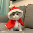 thumbnail image 6 of Cat Dog Christmas Outfit Pet Costume Cape, Santa Christmas Cat Clothes Cloak with Xmas Hat, Soft and Cute Elk Style Apparel for Cats and Puppy, Funny Christmas Pet Dress Up, 6 of 8