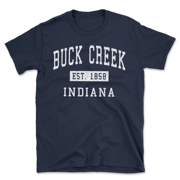 Buck Creek Indiana Classic Established Men's Cotton T-Shirt