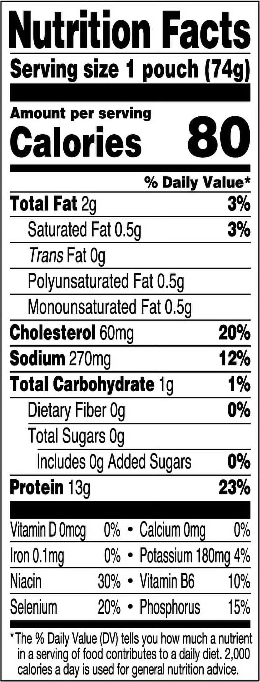StarKist Premium White Chicken, 25% Less Sodium, Gluten Free, 13g Protein, 2.6 oz Pouch